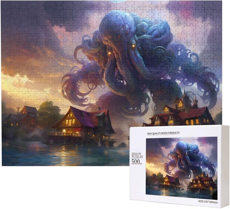 لغز بازل فايا كينغ أوكتوبوس 500 قطعة للكبار ديكور منزلي 20.4 × 15 بوصة - Image 1